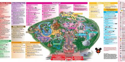 En el mundo de Disney de Los Ángeles mapa