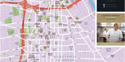 Mapa de calle del centro de Los Ángeles