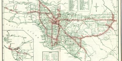 Mapa de Los Ángeles mapa de 1940