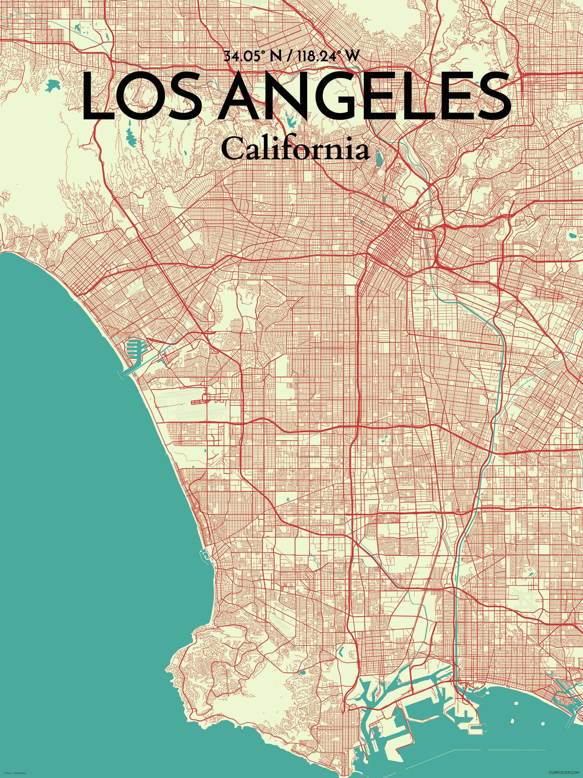 los angeles mapa Mapa de Los Ángeles de arte   Mapa de Los Ángeles de arte 