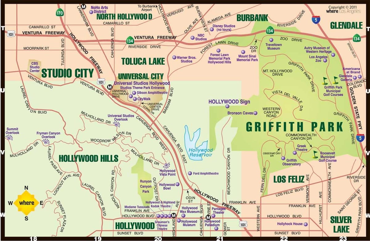ma de norte de Los Ángeles