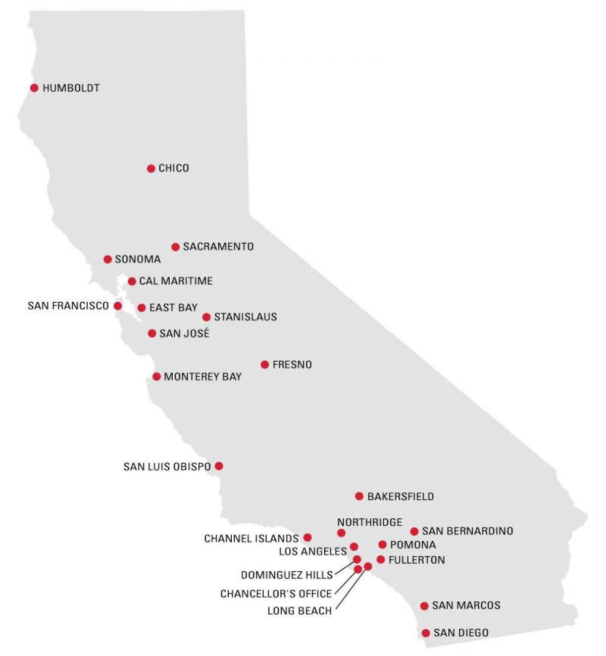 Cal state campus mapa - Mapa de cal state campus (California - USA)