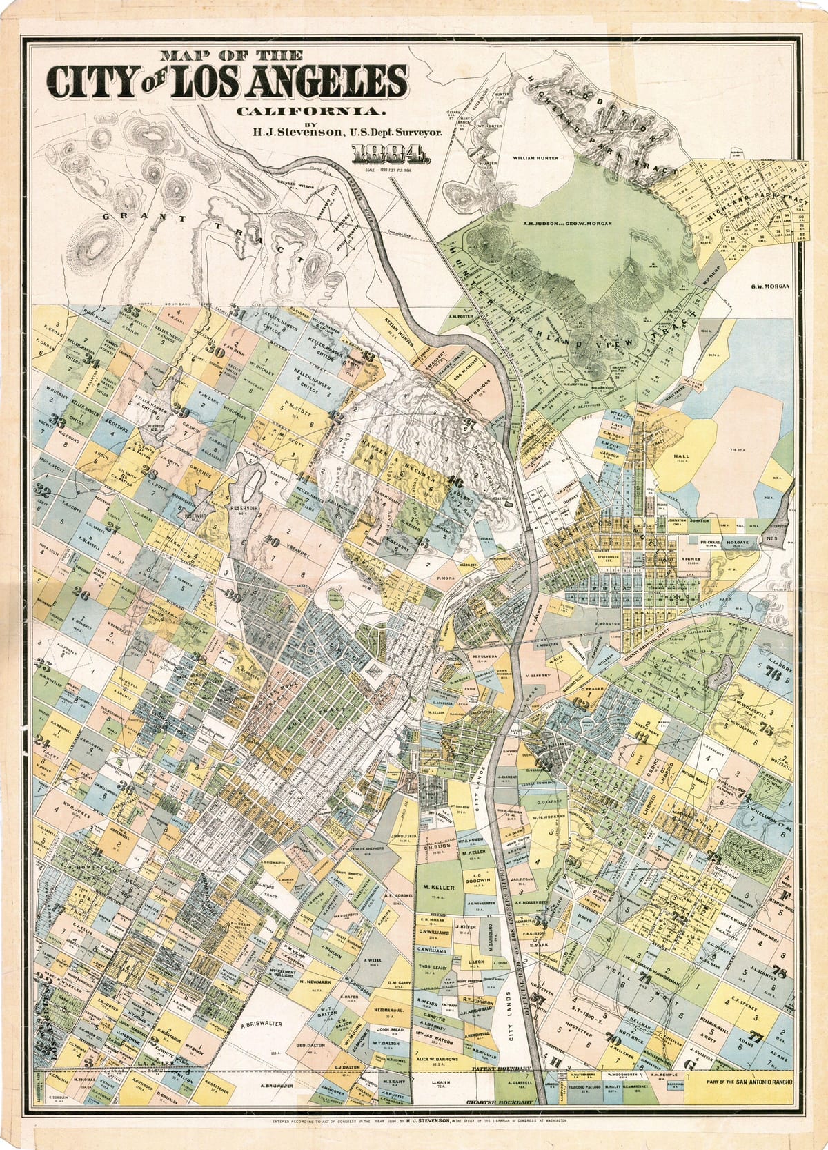 mapa de la edad, de Los Ángeles