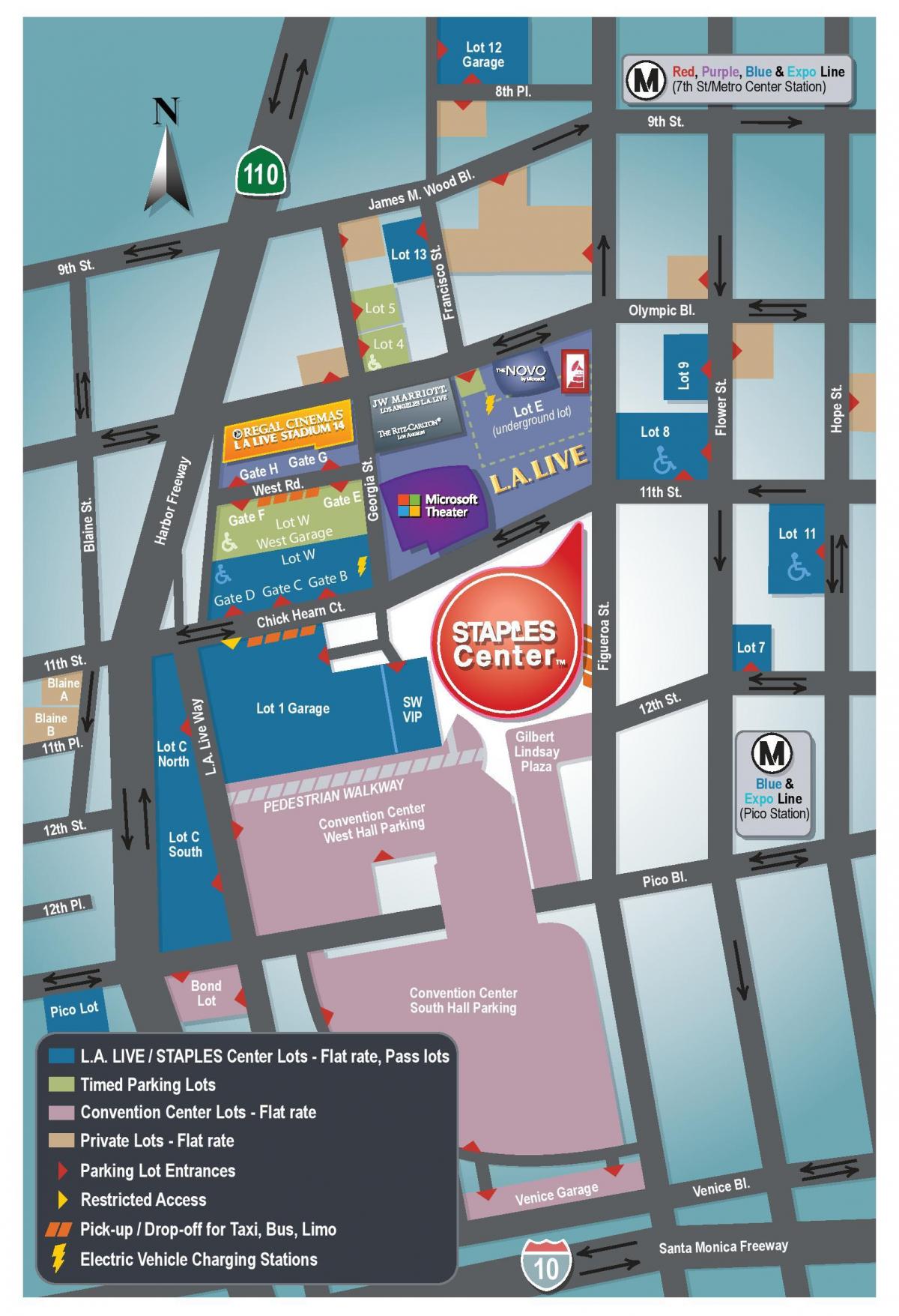 mapa de grapas estacionamiento del centro