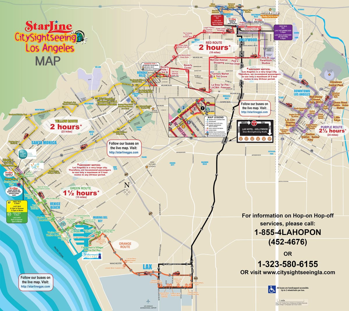 starline de Los Ángeles mapa
