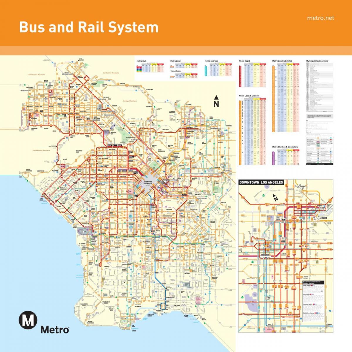 Los Ángeles de tránsito mapa