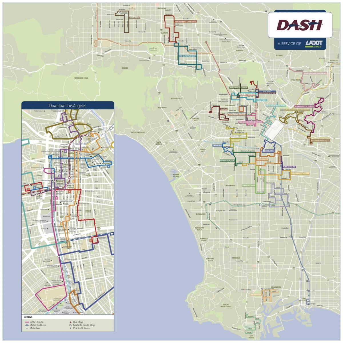 Los Ángeles dash mapa