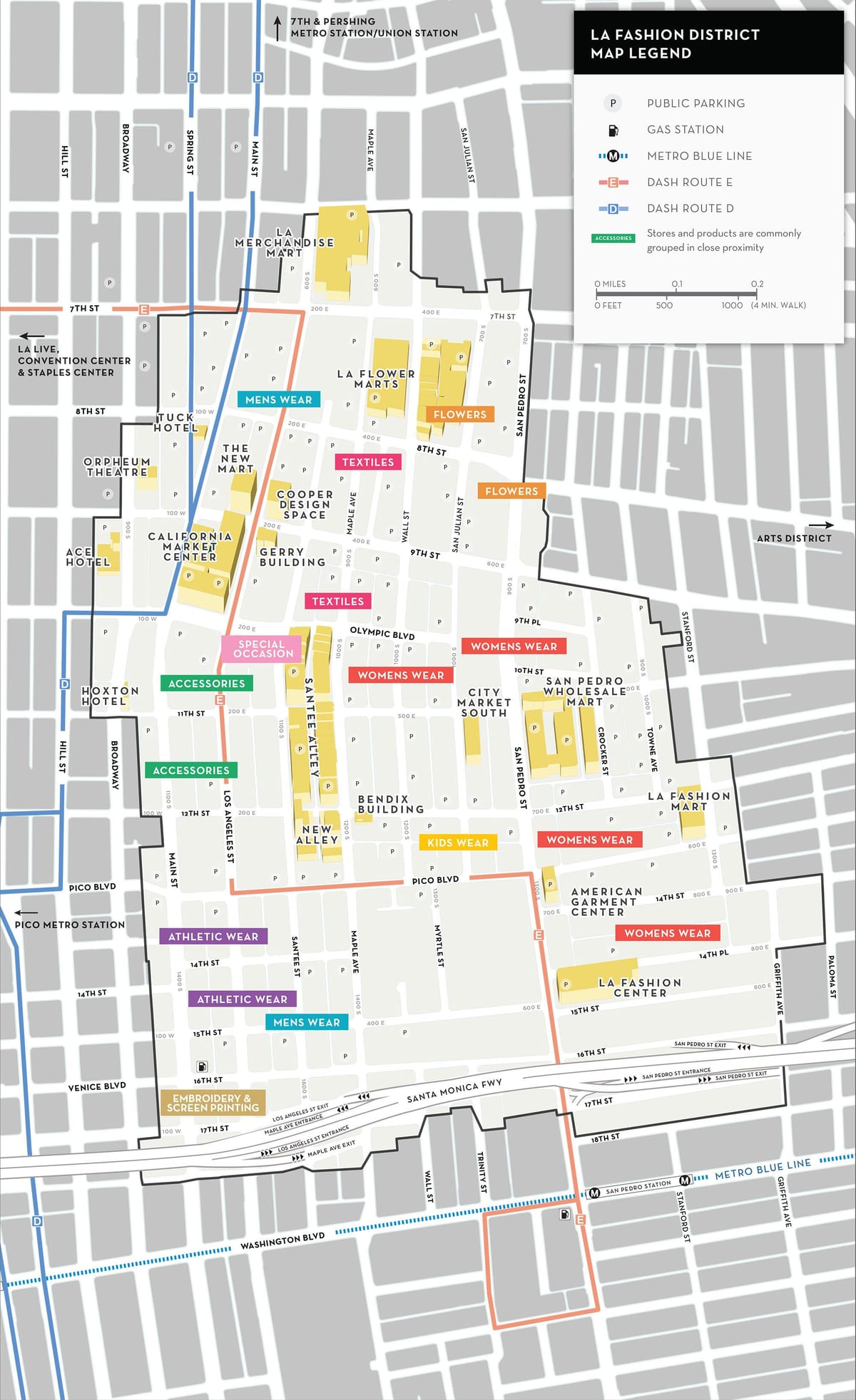mapa de la tienda de Los Ángeles