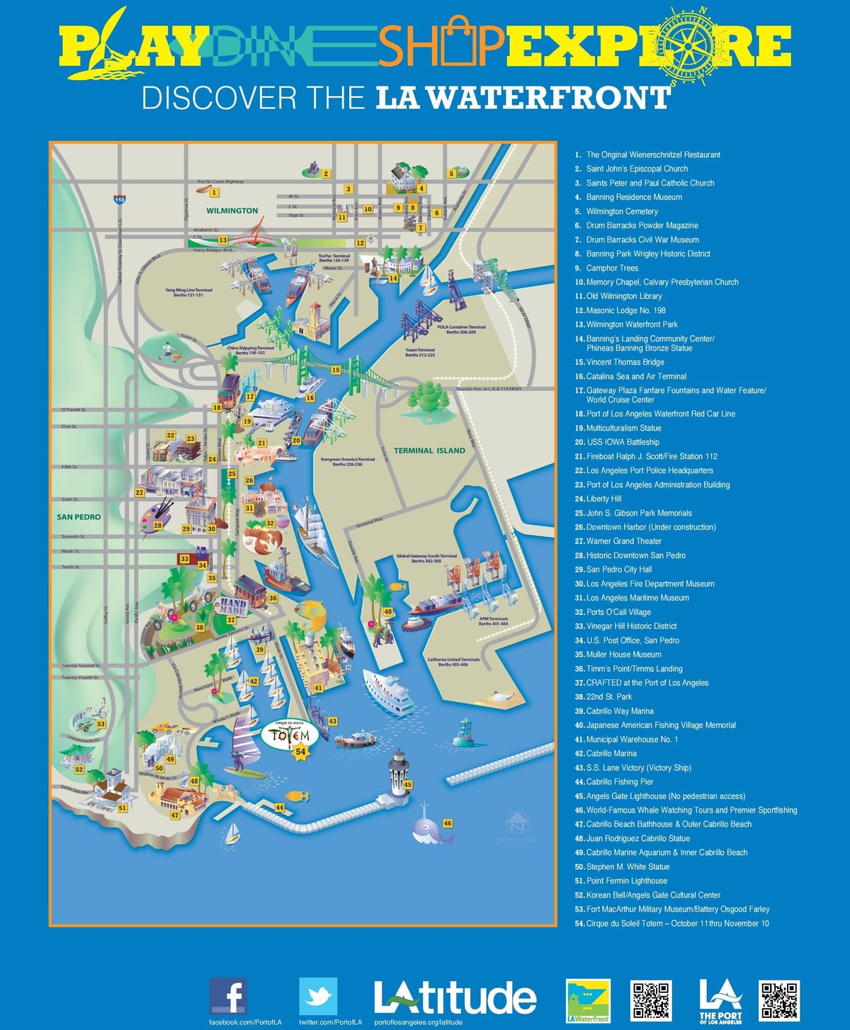 mapa del puerto de Los Ángeles