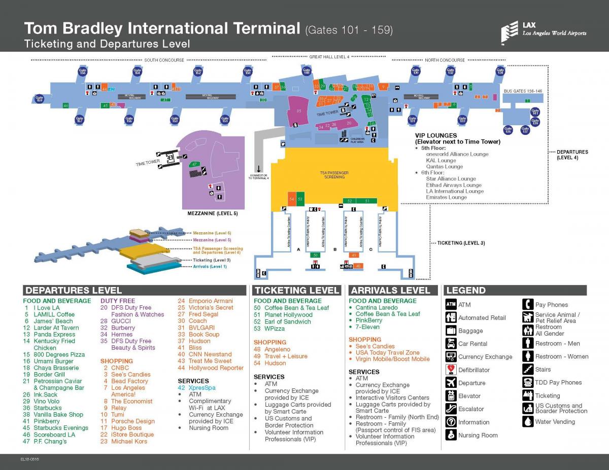 terminal internacional tom bradley mapa