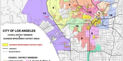 Los Ángeles del consejo de distrito mapa