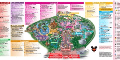En el mundo de Disney de Los Ángeles mapa