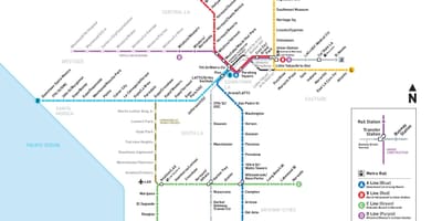 Mapa de LA ampliación del metro de 
