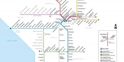 Mapa de LA ampliación del metro de 