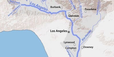 Río de Los Ángeles mapa