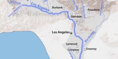 Río de Los Ángeles mapa