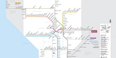 Los Ángeles de ferrocarril mapa
