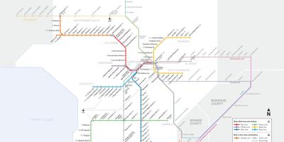 Metrolink mapa de Los Ángeles