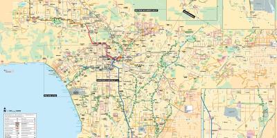 Los Angeles ruta en bicicleta mapa