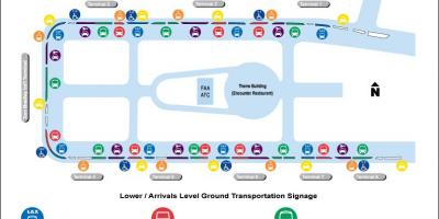 Lax airport alquiler de coches mapa