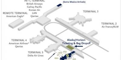Mapa de lax mapa de alaska airlines