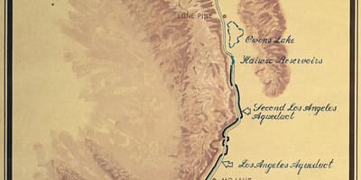 Mapa de Los Ángeles del acueducto