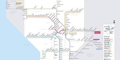 LA metro light rail mapa
