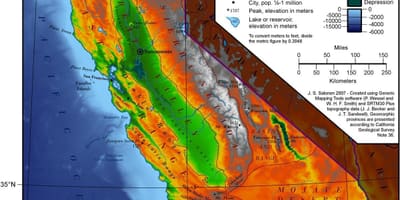 LA mapa topográfico
