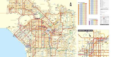 Los Angeles autobús mapa de rutas