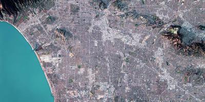 Mapa de Los Ángeles satélite 
