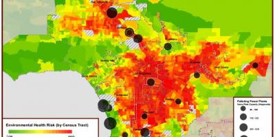 Mapa de Los Ángeles de la calidad del aire 