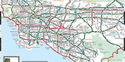 Mapa de Los Ángeles de la carretera