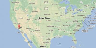 Los Ángeles en el mapa de estados unidos