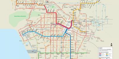 Pública de Los Ángeles de tránsito mapa