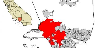 Mapa de Los Ángeles del vector