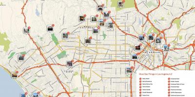 Mapa de Los Ángeles monumentos