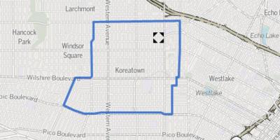 Mapa de barrio coreano de Los Ángeles