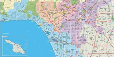 Mapa de beverly hills de Los Ángeles