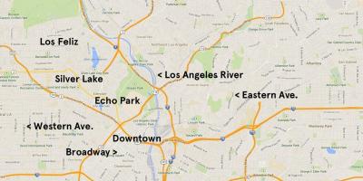 Mapa de echo park de Los Ángeles