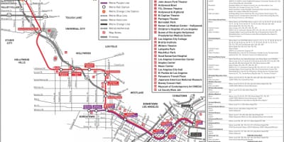 LA metro línea lila mapa