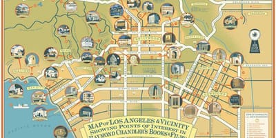 Mapa de raymond chandler de Los Ángeles