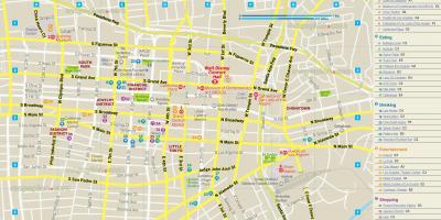 Mapa de restaurante el mapa de Los Ángeles