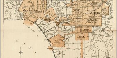 Vintage mapa de LA
