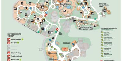 Zoológico de Los Ángeles mapa